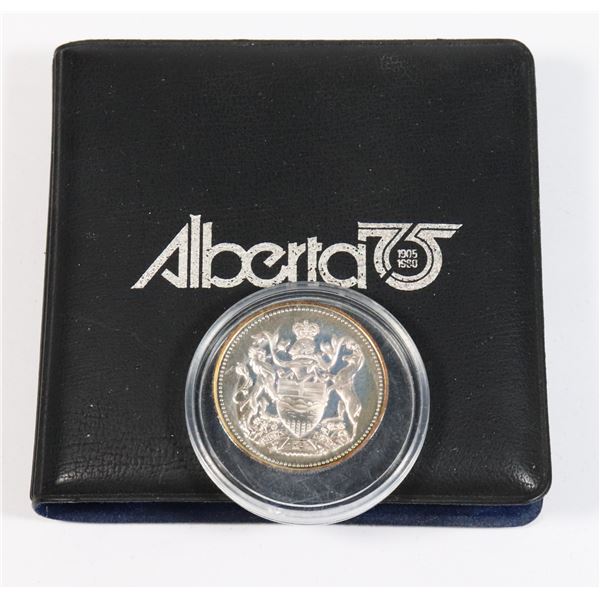 1980 ALBERTA 75TH ANNIVERSARY SILVER COIN -.925
