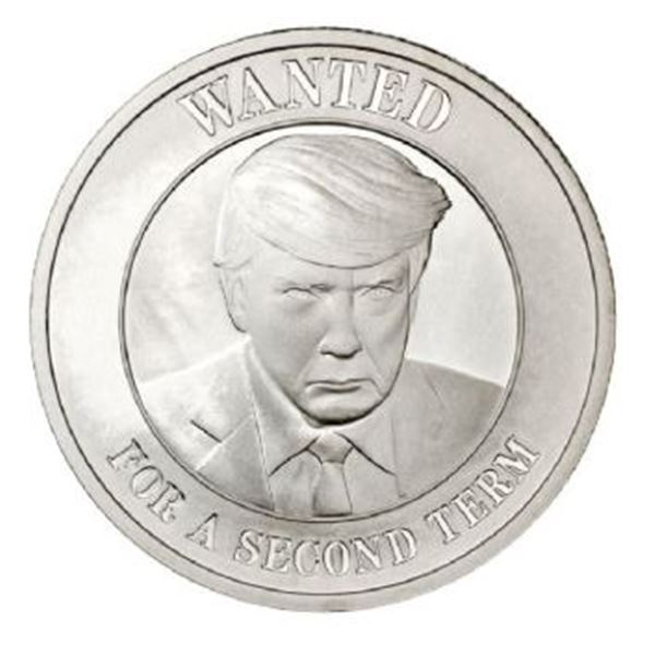DONALD TRUMP WANTED MUGSHOT 1-OZ FINE SILVER