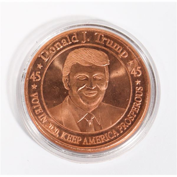 1-OZ 999 COPPER DONALD J. TRUMP COPPER ROUND