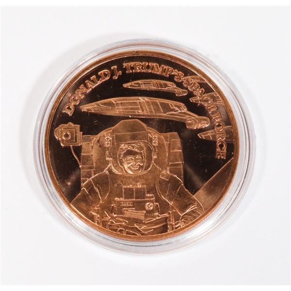 1-OZ 999 COPPER TRUMP SPACE FORCE COPPER ROUND