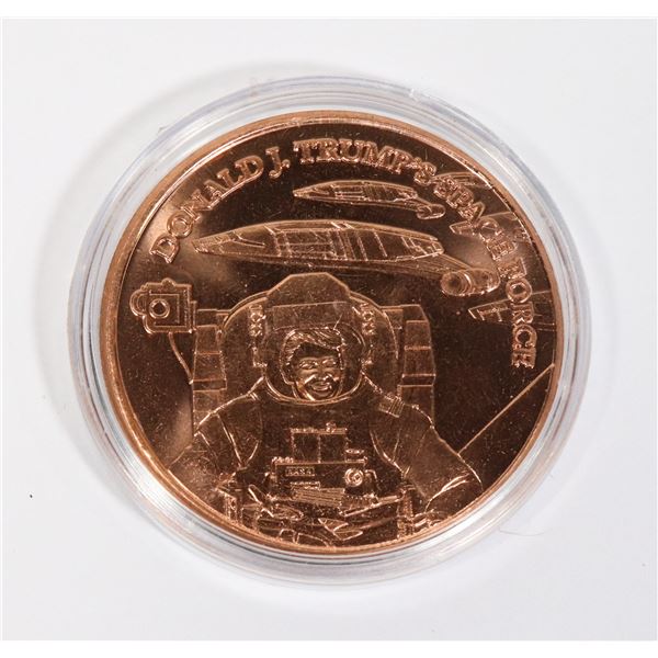 1-OZ 999 COPPER TRUMP SPACE FORCE COPPER ROUND