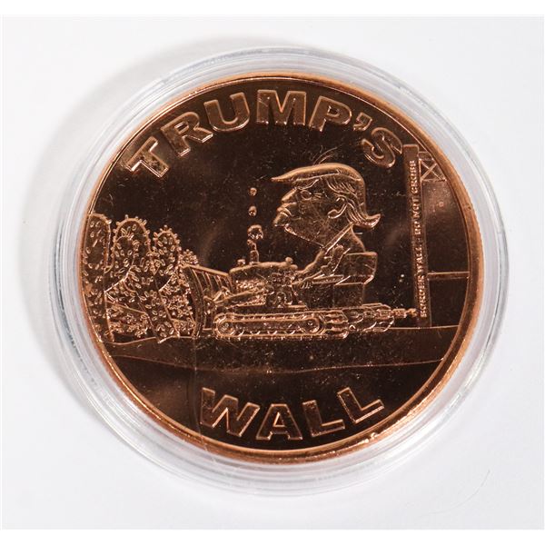 1-OZ 999 COPPER TRUMP WALL COPPER ROUND