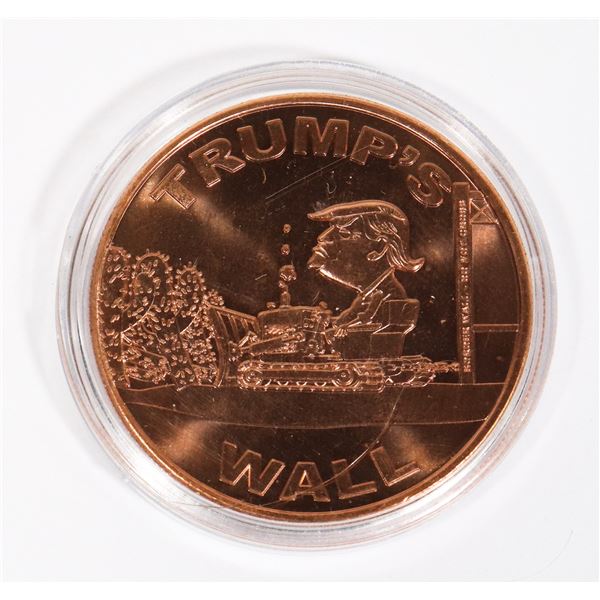 1-OZ 999 COPPER TRUMP WALL COPPER ROUND