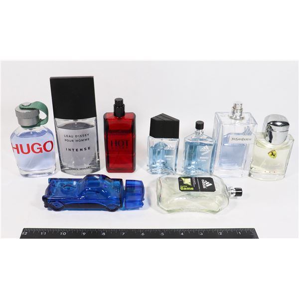 LOT OF OPENED MENS COLOGNES BRANDS INCL. FERRARI