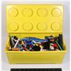 Image 1 : LEGO BRICK STORAGE CONTAINER WITH MISC. LEGO INCL.