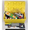 Image 1 : LEGO BRICK STORAGE CONTAINER WITH MISC. LEGO INCL.
