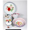 Image 1 : ENAMEL PAILS AND PLATES, ASSORTED BRANDS
