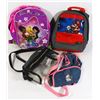 Image 1 : LOT OF KIDS BACKPACKS/SMALL BAGS INCLUDES MARIO