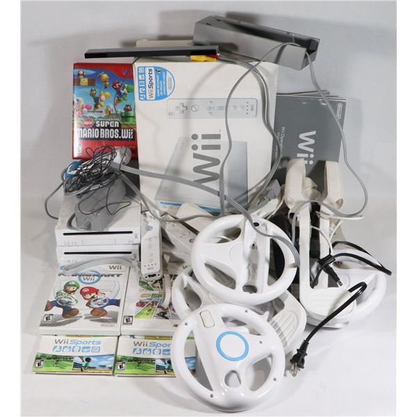 LARGE LOT OF WII VIDEO GAME PARTS