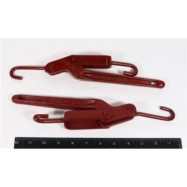 LOT OF 2- 3/16" CHAIN LOAD BINDERS 2500 LB