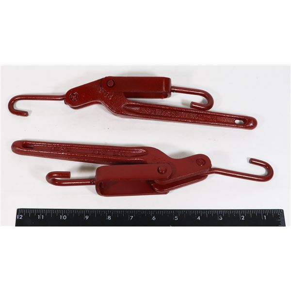 LOT OF 2- 3/16" CHAIN LOAD BINDERS 2500 LB