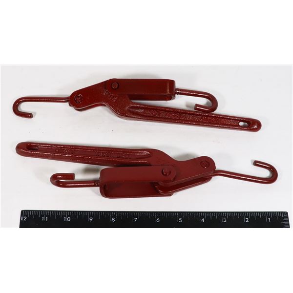 LOT OF 2- 3/16" CHAIN LOAD BINDERS 2500 LB
