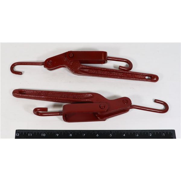 LOT OF 2- 3/16" CHAIN LOAD BINDERS 2500 LB