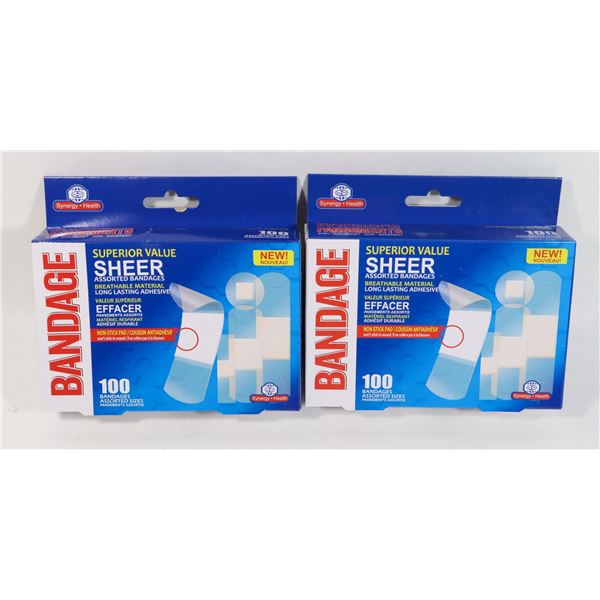2 PACKAGES OF ASSORTED BANDAGES