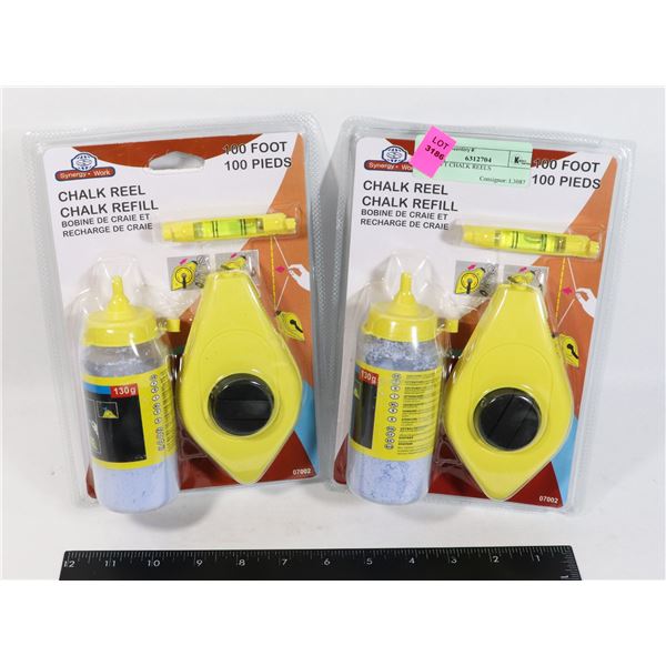 2 100 FT CHALK REELS
