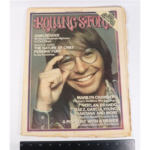 JOHN DENVER- ROLLING STONE MAGAZINE MAY 1975