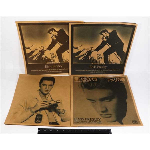 ELVIS PRESLEY - LOTof4 MINI-POSTERS  12.5X12.5