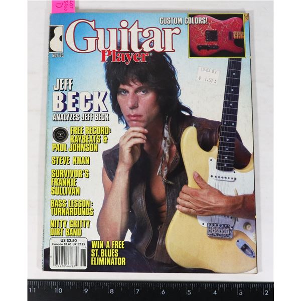 JEFF BECK - GUITAR PLAYER MAGAZINE NOV 1985
