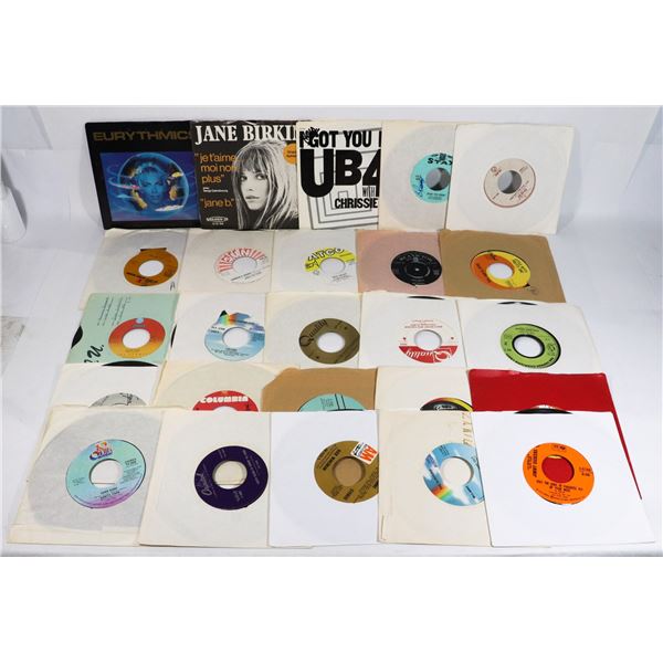 (LOTof25) 7" ROCK RECORDS DEF LEPPARD JANE BIRKIN