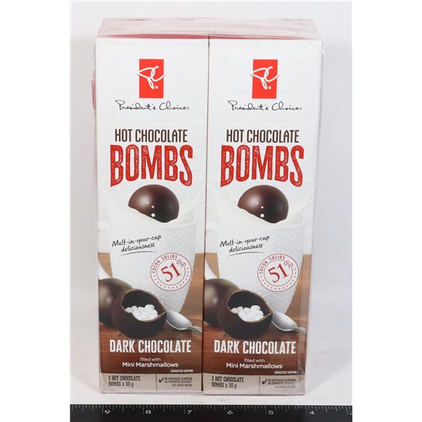 TWO NEW PC HOT CHOCOLATE BOMBS (DARK CHOCOLATE)