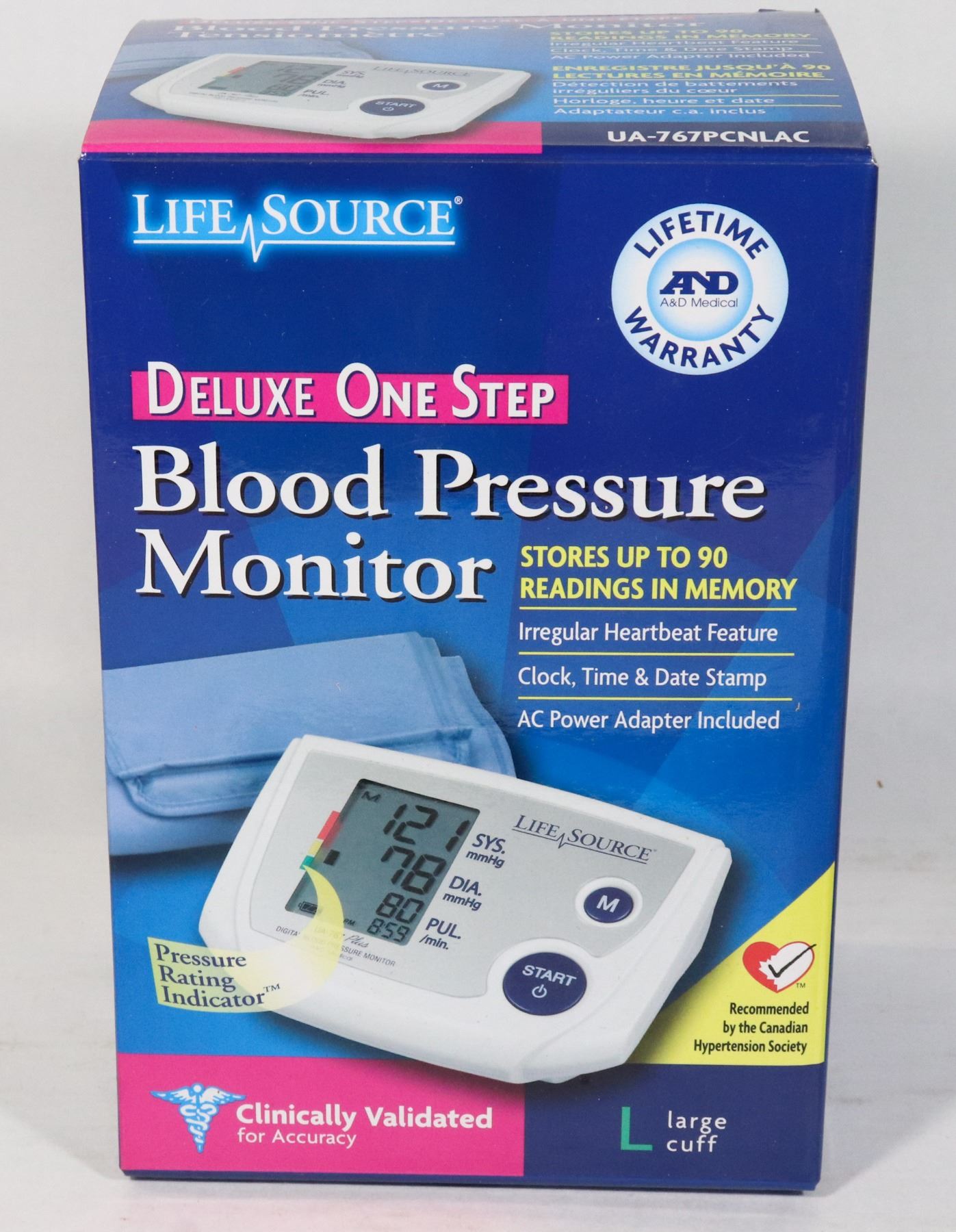 One Step Monitor LIFE SOURCE DELUXE ONE STEP BLOOD PRESSURE MONITOR - Test Site