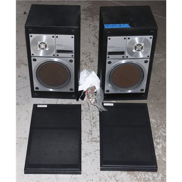 PAIR HITACHI SPEAKERS 10X10X18