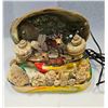 Image 1 : VINTAGE SEASHELL LAMP WITH DEER ON BEACH