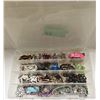 Image 1 : PLASTIC ORGANIZER FULL OF ASSORTED JEWELRY