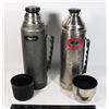 Image 1 : LOT OF 2 LARGE VINTAGE HEAVY DUTY THERMOSES
