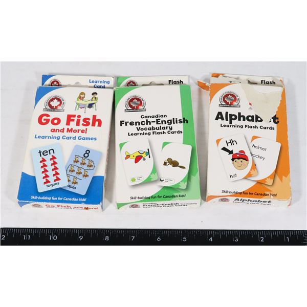 LOT OF LEARNING FLASH CARDS BY THE CANADIAN