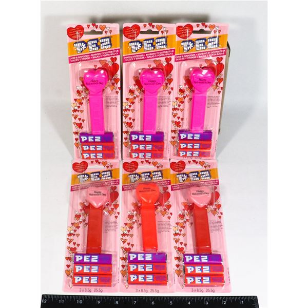 BOX OF HAPPY VALENTINE'S DAY PEZ DISPENSERS 1996