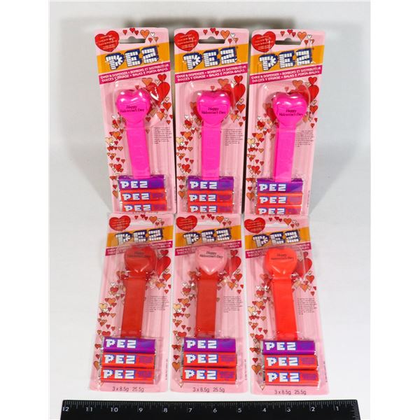 BOX OF HAPPY VALENTINE'S DAY PEZ DISPENSERS 1996