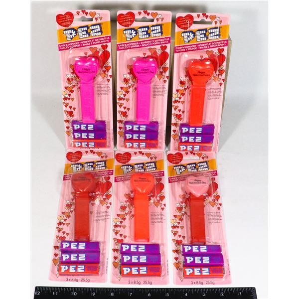 BOX OF HAPPY VALENTINE'S DAY PEZ DISPENSERS 1996