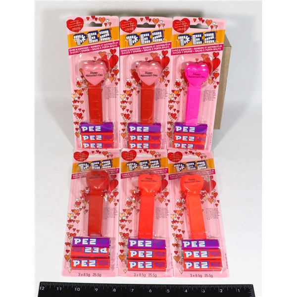 BOX OF HAPPY VALENTINE'S DAY PEZ DISPENSERS 1996