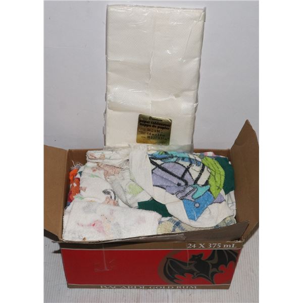 ESTATE BOX OF TEA TOWELS ECT, USE AS RAGS?