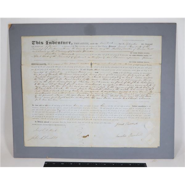 PROPERTY DOCUMENT ON BOARD FROM 1851.