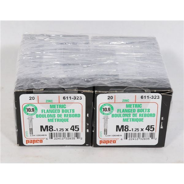 TWO BOXES OF 20 METRIC FLANGED BOLTS