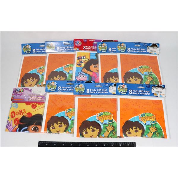 LOT OF DORA  AND GO DIEGO GO BIRTHDAY PARTY LOOT