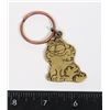 Image 1 : VINTAGE SOLID BRASS GARFIELD KEYCHAIN