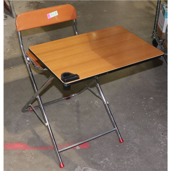 FOLDING WRITING DESK WITH CHAIR