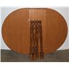 Image 1 : WOOD LOOK TABLE WITH LEAF