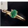 Image 2 : 10K YELLOW GOLD EMERALD(0.5CT) RING