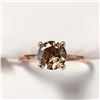 Image 1 : 10K ROSE GOLD DIAMOND(1.05CT,I2,FANCY LIGHT BROWN)