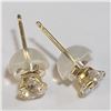 Image 3 : 14K YELLOW GOLD CUBIC ZIRCONIA EARRINGS