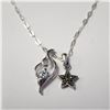 Image 1 : SILVER CZ AND MARCASITE 16" NECKLACE