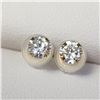 Image 3 : 14K YELLOW GOLD CZ EARRINGS, MADE IN CANADA