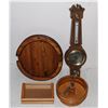 Image 1 : MISC. LOT OF ITEMS INCL. BAROMETER AND WALNUT