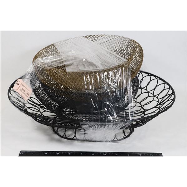 PACK OF 3 METAL FRUIT BASKETS