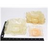 Image 1 : INDIANA GLASS RUFFLE DISHES. 2" X 6" YELLOW,