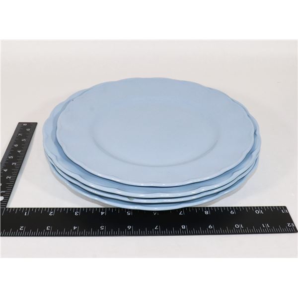BLUE LUPIN CHINA 3 DINNERS PLATE, 1 LUNCH, STAMPED